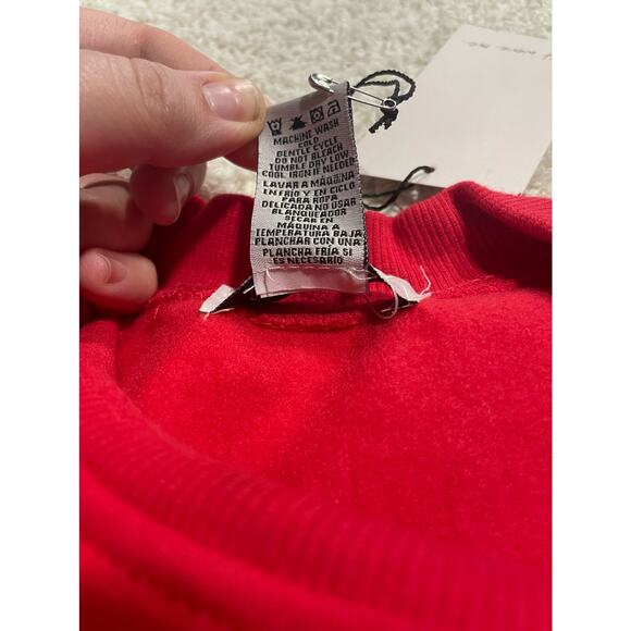 NWT If It Were Me Sweatshirt Womens Sz Small My Dog is my Valentine Pullover Red - Picture 7 of 8